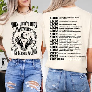 Comfort Colors® They Didn't Burn Witches, Feminism Shirt, Women's Rights Empowerment, Feminist Witch Tee image 1