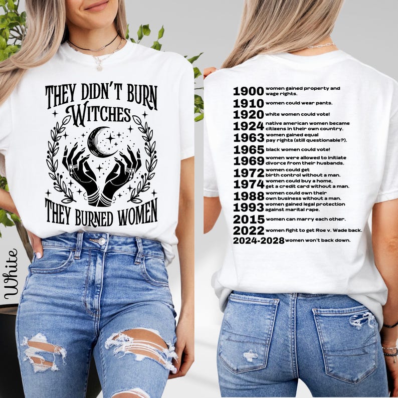 Comfort Colors® They Didn't Burn Witches, Feminism Shirt, Women's Rights Empowerment, Feminist Witch Tee image 9