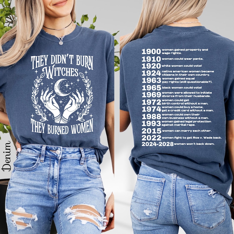 Comfort Colors® They Didn't Burn Witches, Feminism Shirt, Women's Rights Empowerment, Feminist Witch Tee image 8