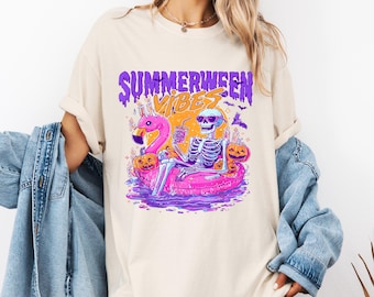 Comfort Colors Summerween T-Shirt: Spooky Halloween Graphic Tee