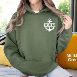 Personalized Anchor Sweatshirt - Custom Nautical Hoodie Gift - Perfect for Boaters, Sailors, and Ocean Lovers