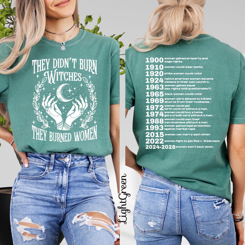 Comfort Colors® They Didn't Burn Witches, Feminism Shirt, Women's Rights Empowerment, Feminist Witch Tee image 10