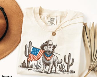 Comfort Colors® Golden Retriever Shirt, 4th of July Dog Super Soft  Shirt, Patriotic Tee, Golden Retriever Mom Gift, Dog Lover Shirt