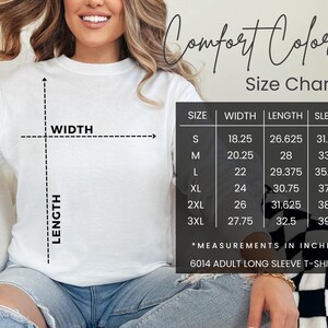 Retro Ghost Librarian Shirt: Comfort Colors Halloween Long Sleeve image 5