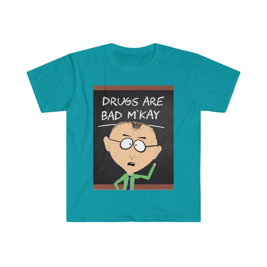 funny-south-park-t-shirt-mr-mackey-drugs-are-bad-mkay-humorous-tee