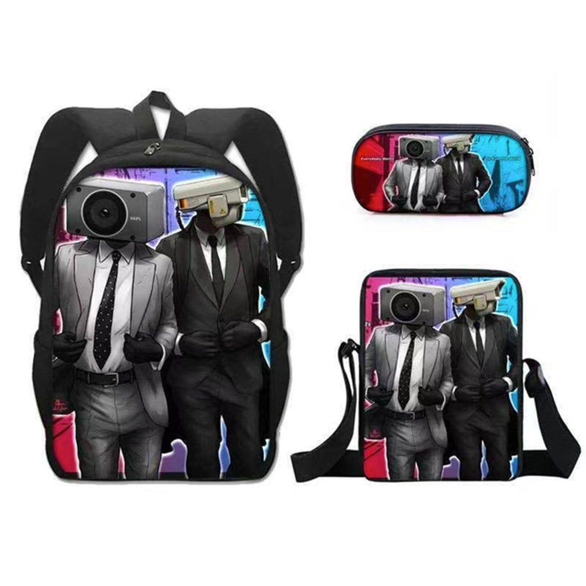Custom Skibidi Toilet Backpack Gamer School Bag Kids Etsy