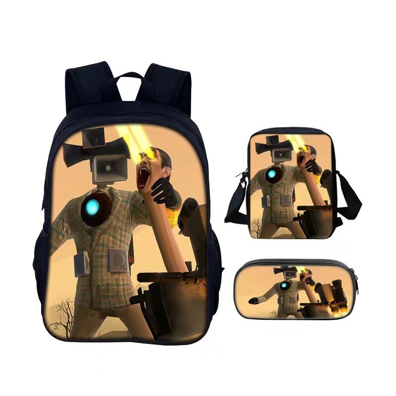 Custom Skibidi Toilet Backpack Gamer School Bag Kids Etsy
