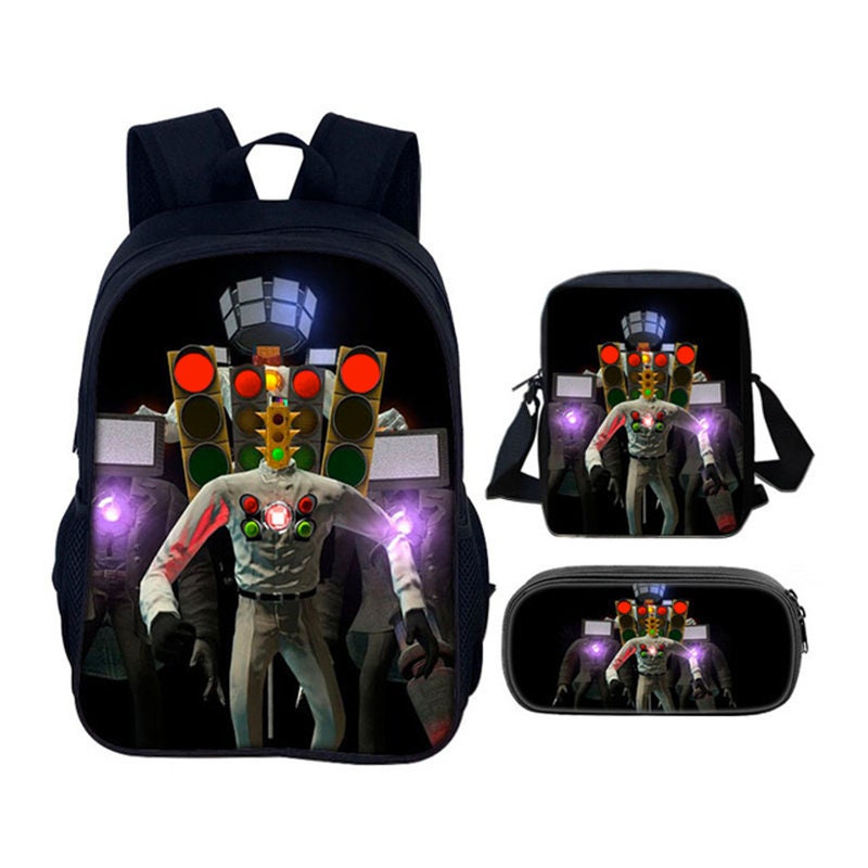 Custom Skibidi Toilet Backpack Gamer School Bag Kids Etsy