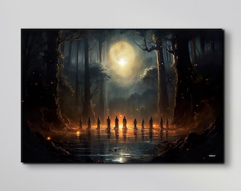 Witch Wood Ritual Canvas Wall Art