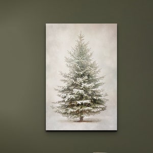 Christmas Tree Ready To Hang Canvas Wall Art, Christmas Art, Pine Tree Art, Holiday Art, Canvas Wall Art, Home Decor, Ready To Hang Art