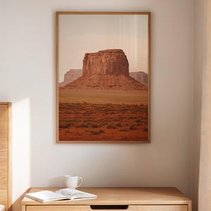 Monument Valley Butte Canvas Wall Art – Western Desert Landscape Photography for Rustic & Southwestern Home Decor