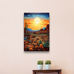 Southwestern Canvas Wall Art, Southwestern Art, Boho Canvas Wall Art, Arizona Desert Art, New Mexico Art, Texas Art, Mexico Wall Art
