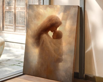 Tender Embrace of Mother and Child