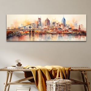 Nashville Skyline Panorama Wandkunst