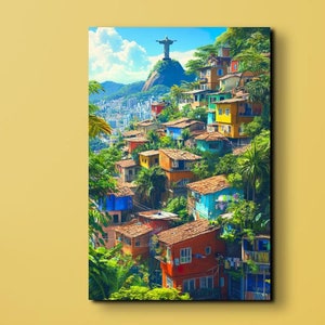 Christ The Redeemer, Rio De Jeneiro Ready To Hang Canvas Wall Art Print, Christian Art, Religious Decor