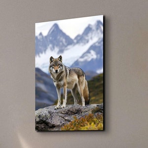 Wolf Canvas Wall Art, Wolf Photography Canvas Wall Art, Wolf Art, Office Art, Nature Art, Large Canvas Wall Art