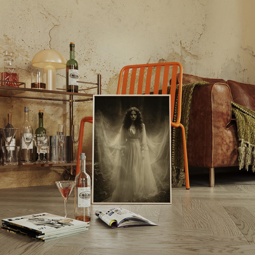 Ghostly Victorian Woman in Flowing White Gown - Etsy
