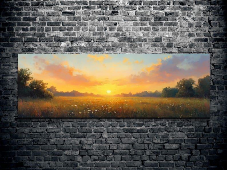 Wildflowers in Sunshine, Wildflowers Field Landscape Wall Art