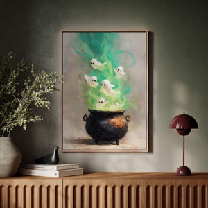 Cauldron of Ghosts | Whimsical Halloween Potion Art