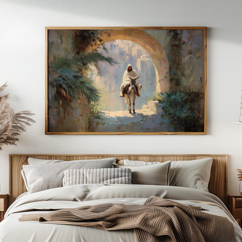 Jesus Rides Into Jerusalem – Triumphal Entry Palm Sunday Painting - Etsy
