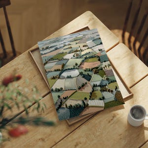 Abstract Patchwork Landscape Countryside Modern Wall Art