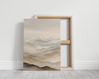 Misty Beige Mountain Serenity