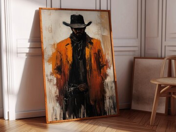 Western Cowboy Wall Decor | 14" x 22" | Equestrian Wall Art | Cowboy Decor | Southwestern Art | Wild West | Retro