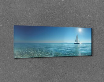 Wall26 Leinwanddruck „Segelboot In Der Lagune“ – 24x36 Zoll, Fertig Zum Aufhängen