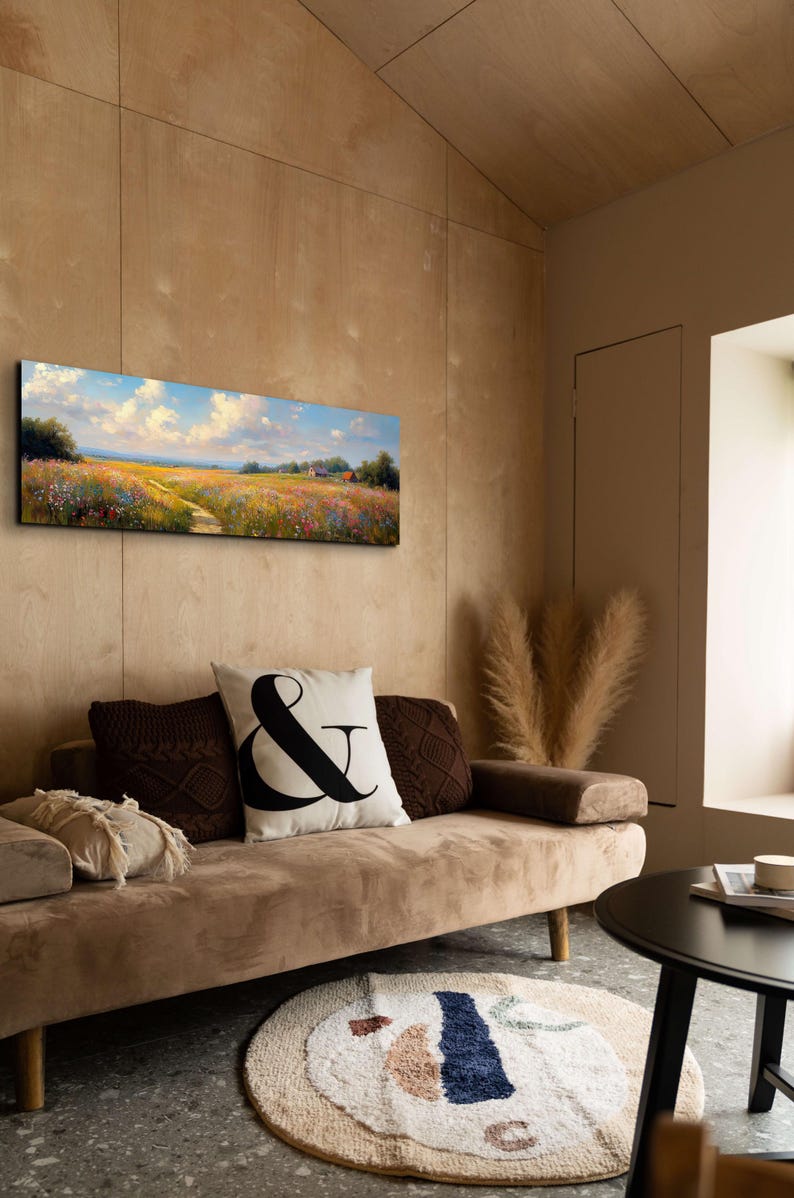 Wildflowers in Sunshine, Wildflowers Field Landscape Wall Art