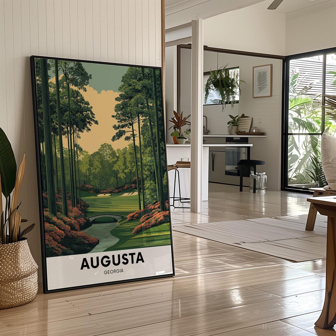 Augusta Georgia Golf Course Vintage Travel Poster Art - Etsy
