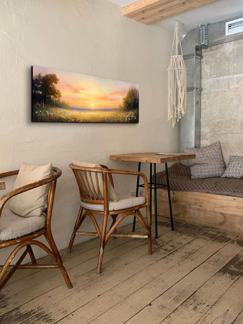 Wildflowers in Sunshine, Wildflowers Field Landscape Wall Art