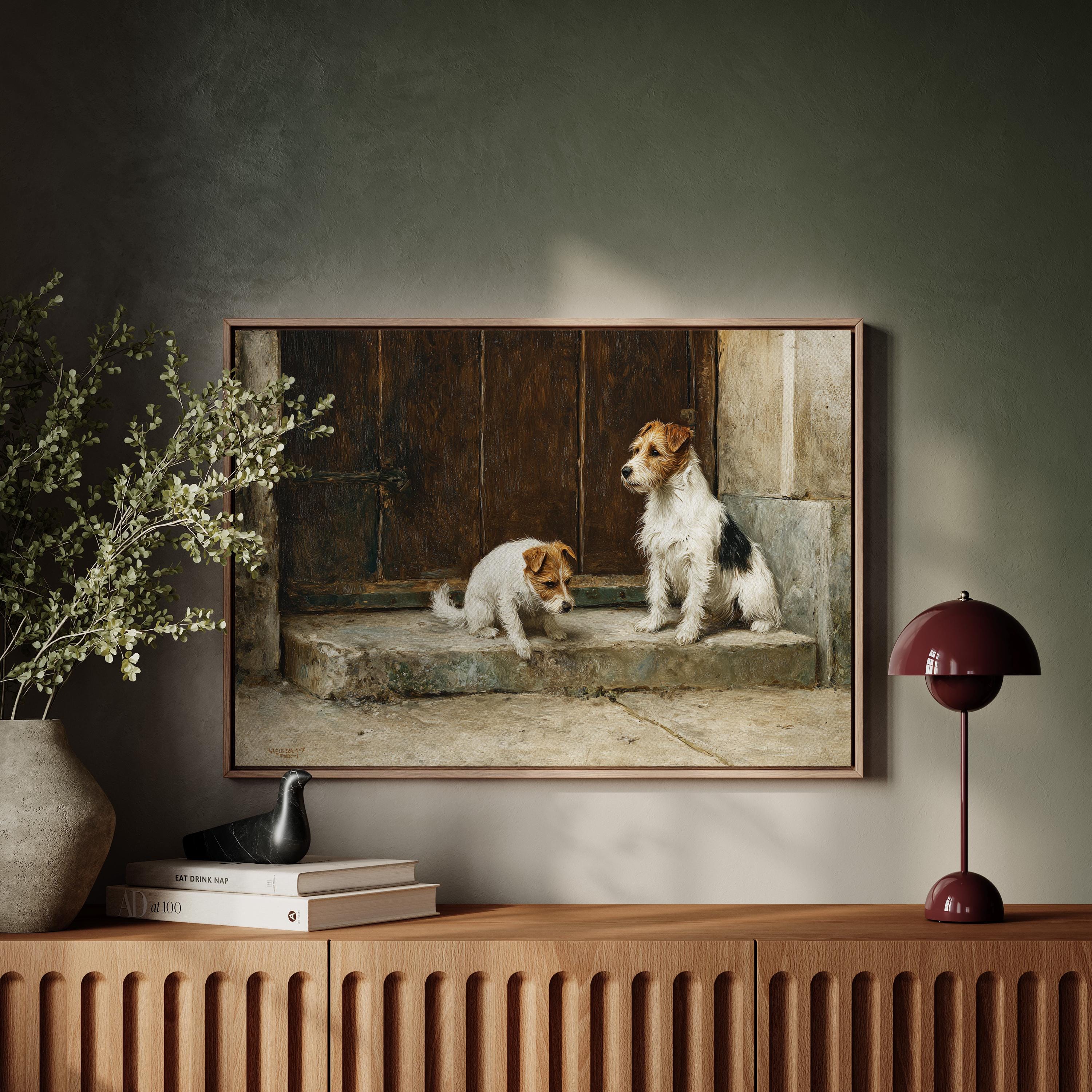 ジャックラッセルテリア　額付き　コレクション　芸術　アンティーク Antique Jack Russell - Etsy