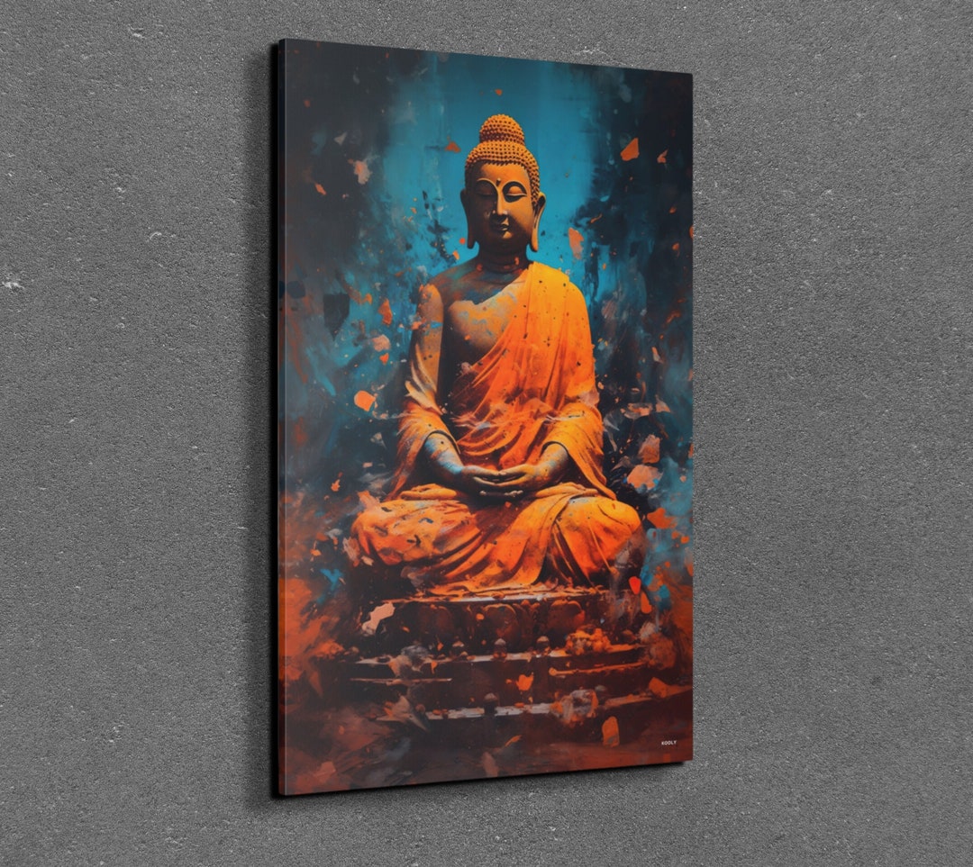 Buddha Canvas Wall Art, Buddha Painting, Zen Meditation Canvas Art ...