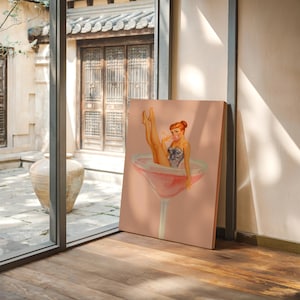 Pin-Up in a Pink Cocktail Glass