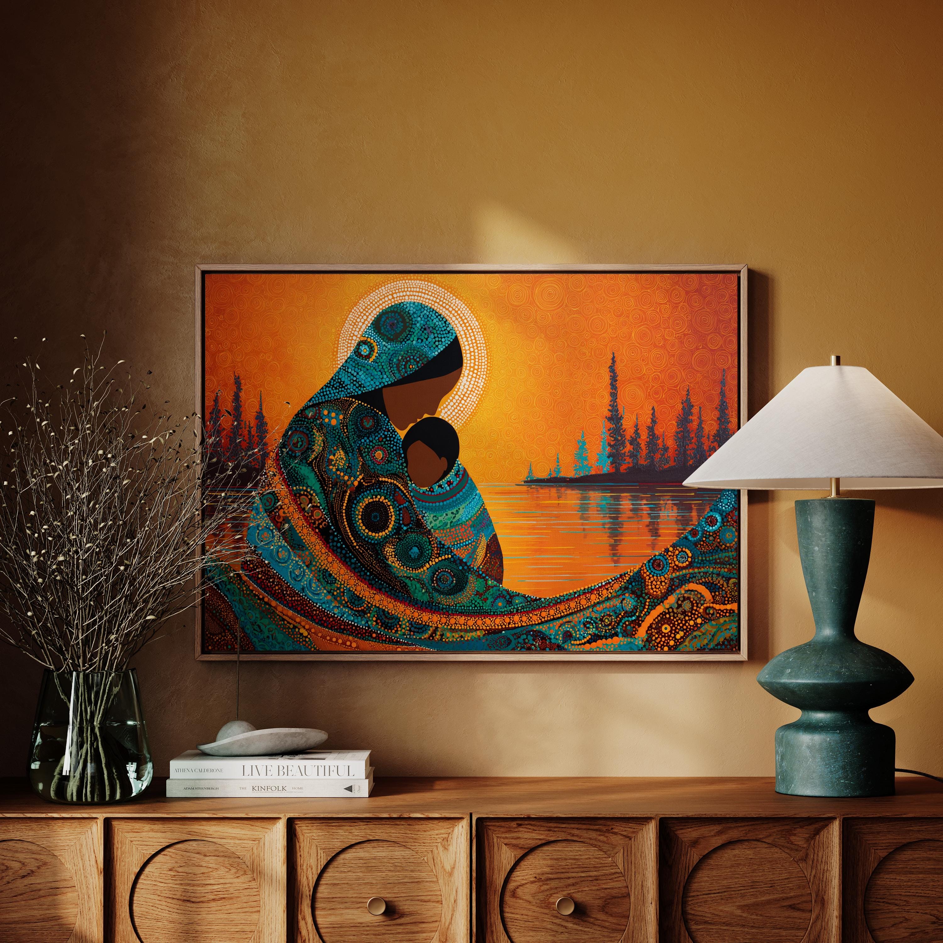 Native American Art Mother And Child