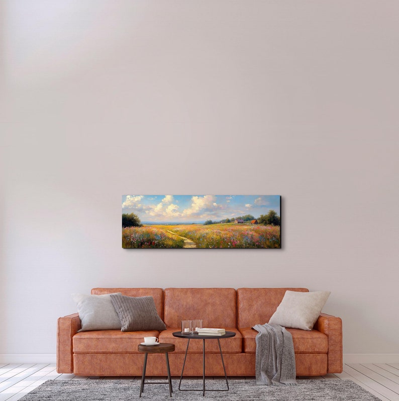 Wildflowers in Sunshine, Wildflowers Field Landscape Wall Art