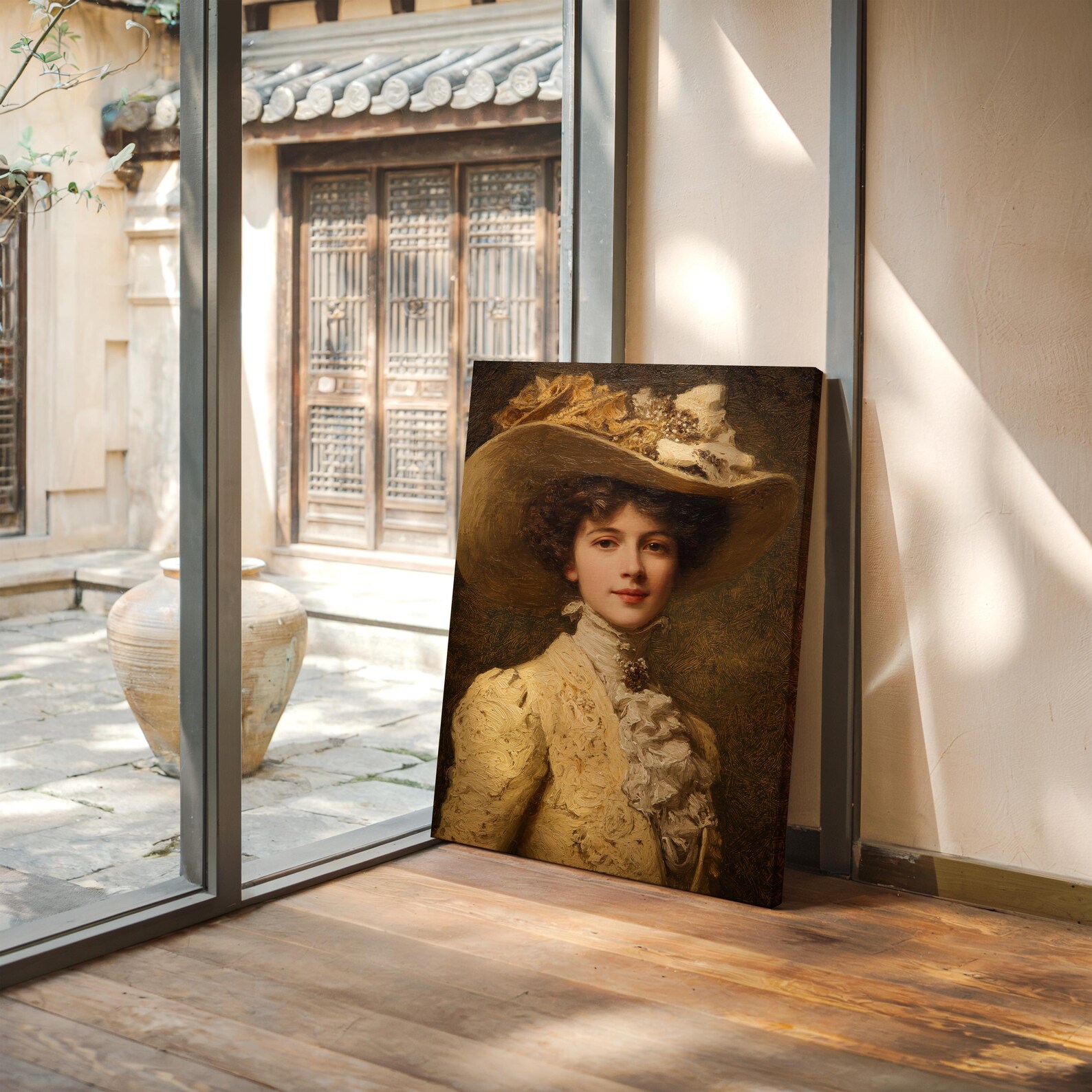 Elegant Victorian Lady in Lace | Vintage Portrait Wall Art - Etsy