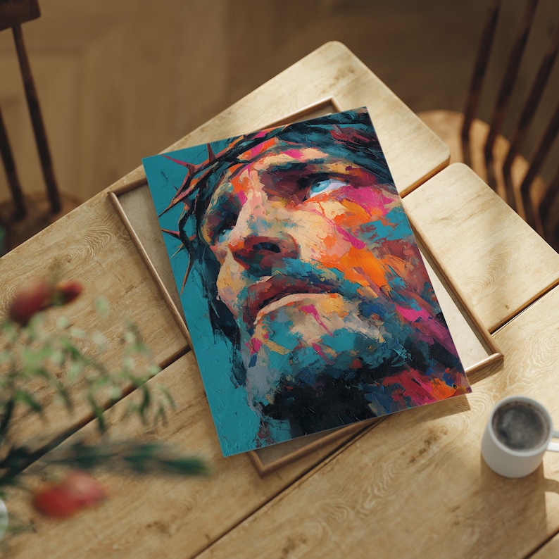 Vibrant Jesus Portrait In Bold Impasto Colors Etsy vibrant-jesus-portrait-in-bold-impasto-colors-etsy