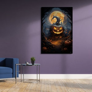 Halloween Pumpkin Spooky Art Halloween Art Holiday Art - Etsy