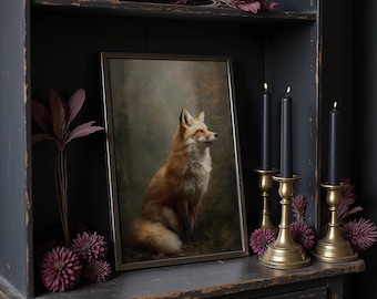 Majestic Red Fox in Soft Autumn Forest Light