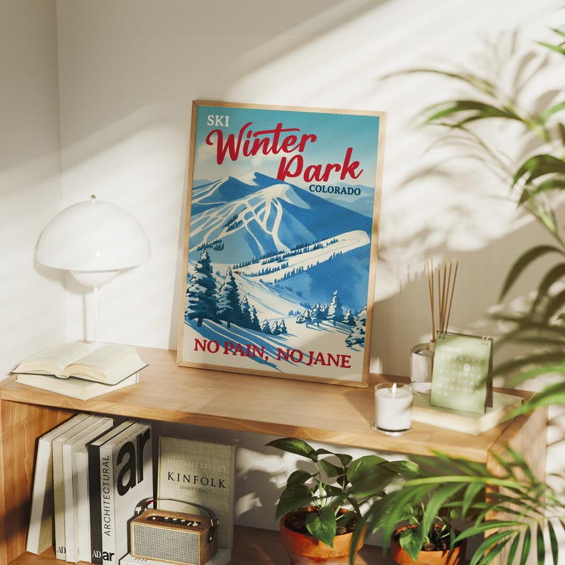 Vintage Winter Park Colorado Ski Poster - Etsy