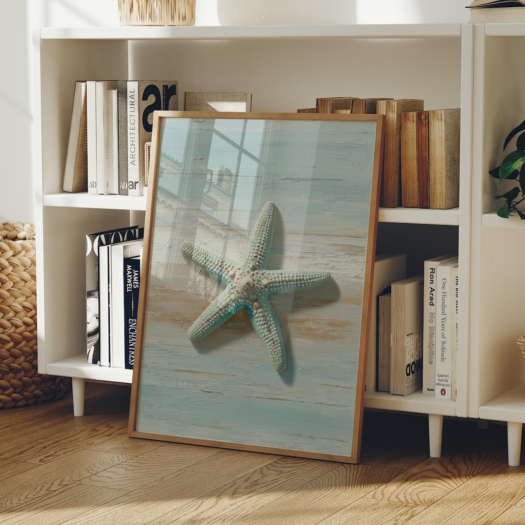 Rustic Starfish on Weathered Wood | Coastal Beach House Wall Decor - Etsy