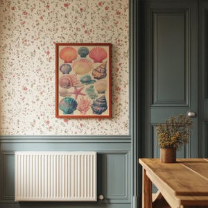 Seashell Collection Painting | Coastal Beach House Canvas Wall Art