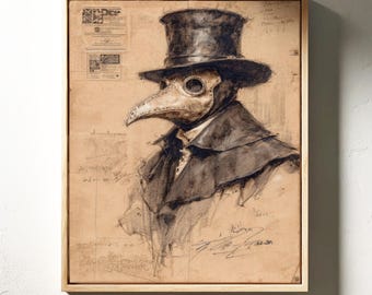 Illustrazione d'epoca del medico della peste / Arte gotica della storia della medicina