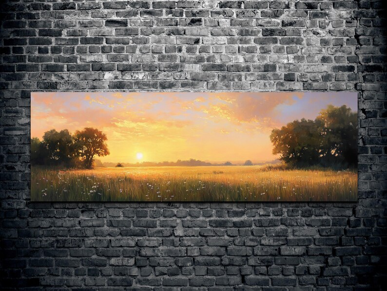 Wildflowers in Sunshine, Wildflowers Field Landscape Wall Art