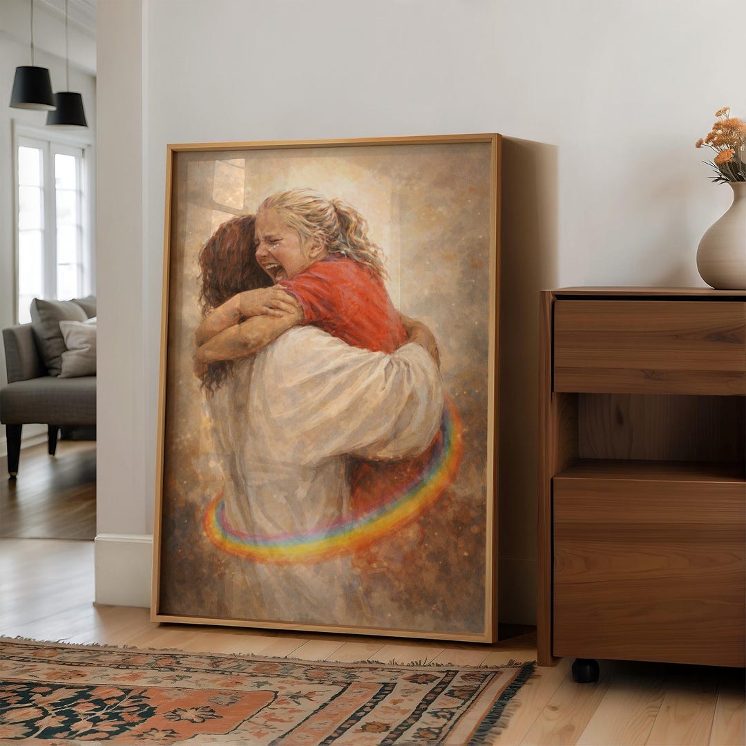 Jesus Embracing Child Wall Art | Christian Canvas Print | Faith-based ...