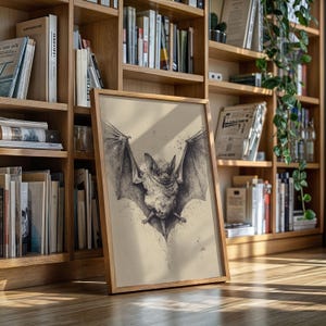 Detailed Bat Illustration | Gothic Halloween Ink Art