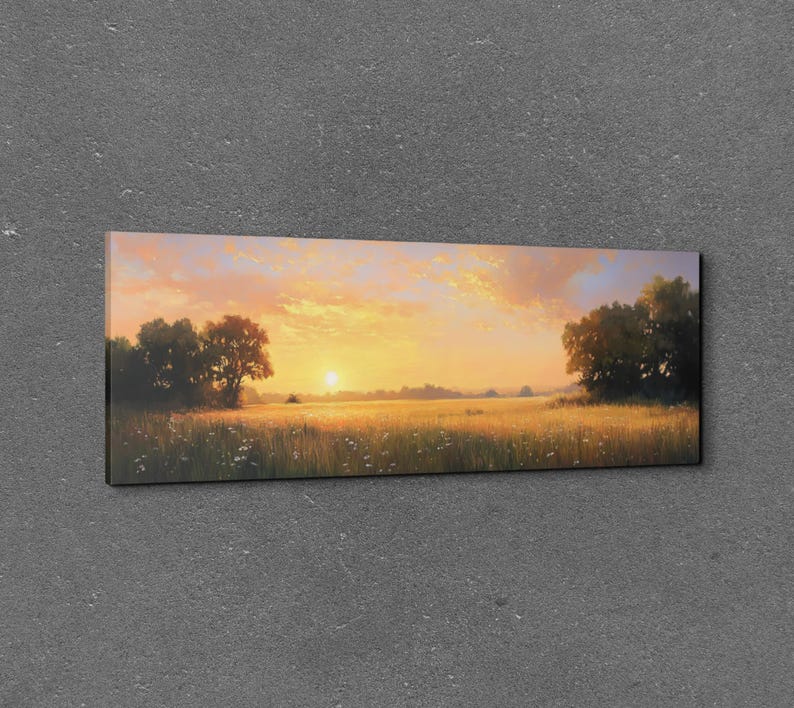 Wildflowers in Sunshine, Wildflowers Field Landscape Wall Art