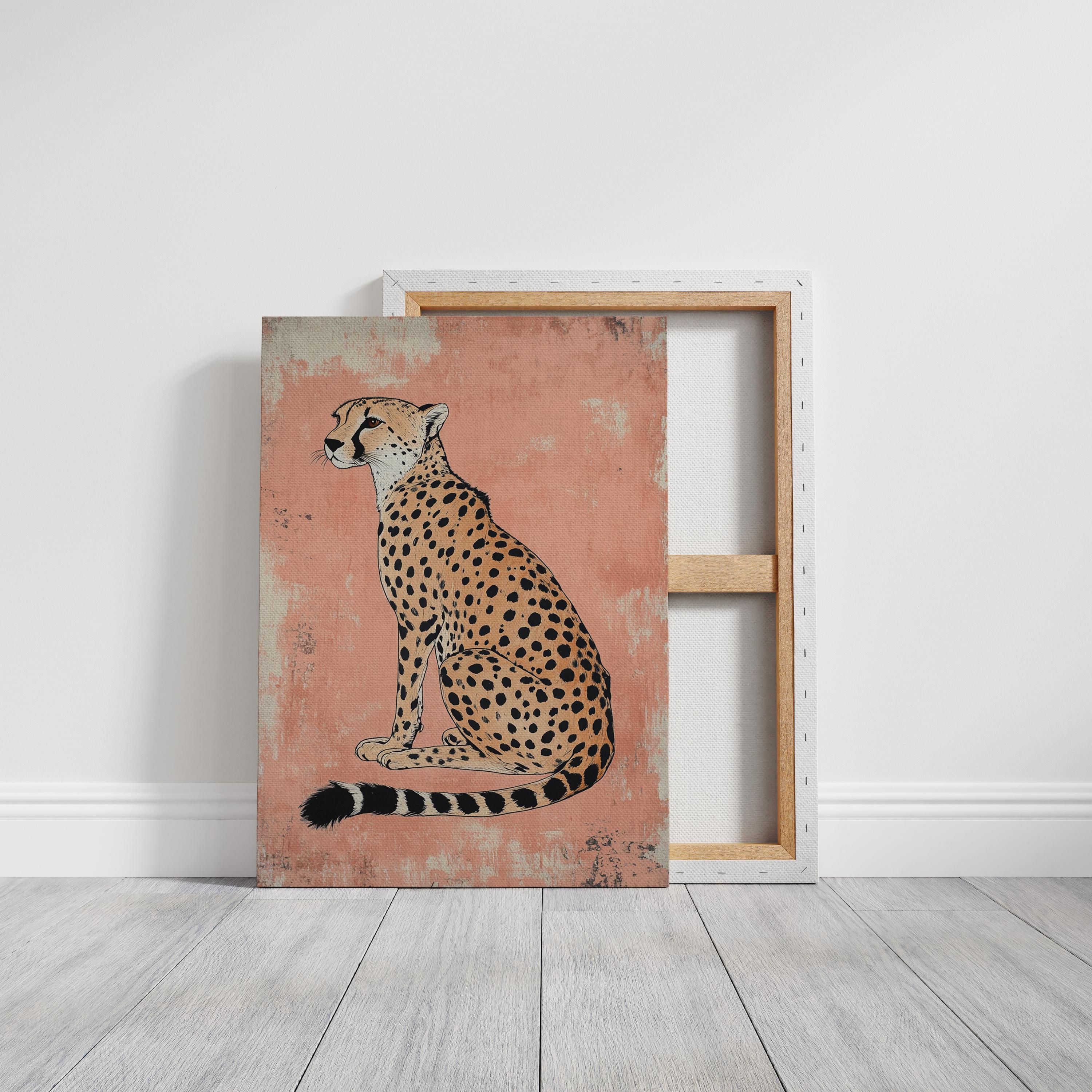 Tableau Mural Guépard - Décor Maximaliste Pour Salon - Impression Sur Toile éclectique