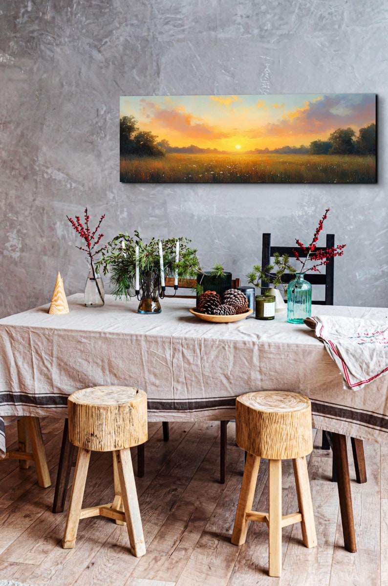 Wildflowers in Sunshine, Wildflowers Field Landscape Wall Art